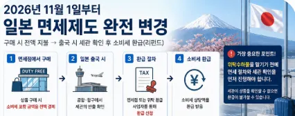일본 면세 환급 시스템 변경