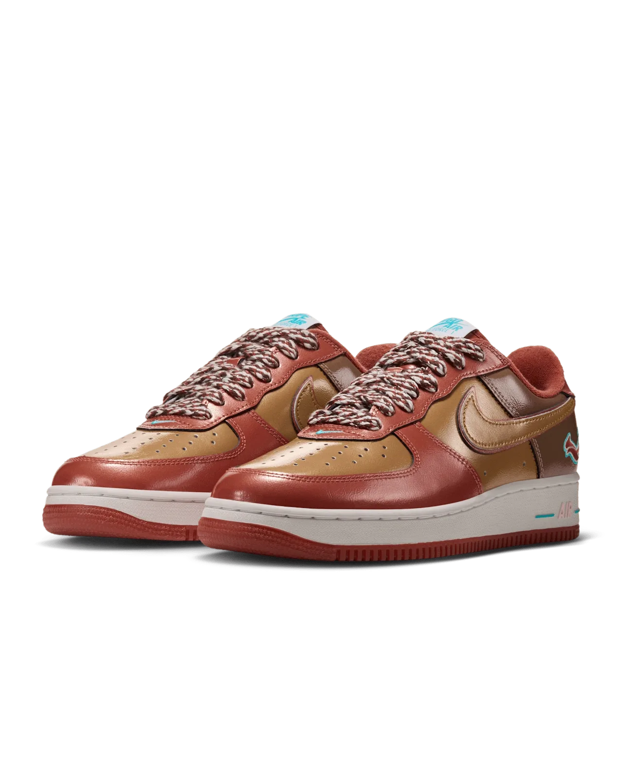에어포스1 '01 x Nigo x j-hope Burnt Sunrise and Metallic Gold IO8766-800 이미지 3