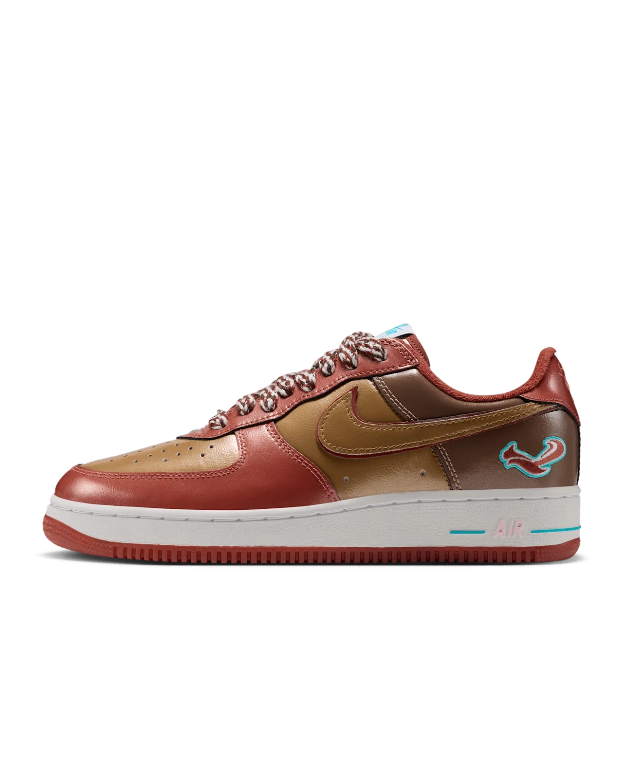 에어포스1 '01 x Nigo x j-hope Burnt Sunrise and Metallic Gold IO8766-800 이미지 4