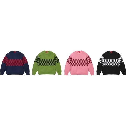Checkerboard Pilled Sweater