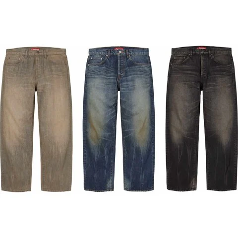 Distressed Loose Fit Selvedge Jean