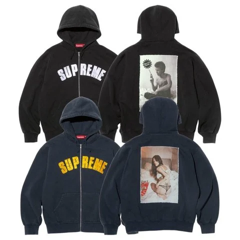 Supreme/Larry Clark Zip Up Hooded Sweatshirt
