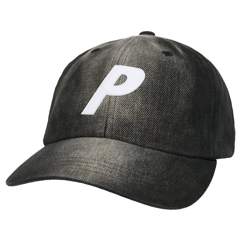 BLEACHED DENIM P 6-PANEL BLACK