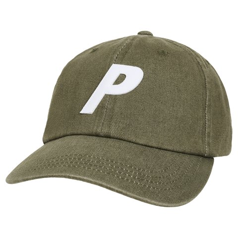 BLEACHED DENIM P 6-PANEL ARMY OLIVE