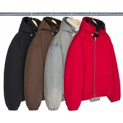 Faux Shearling Lined Bomber Jacket