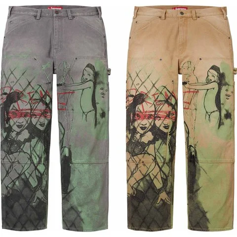 Supreme/Rita Ackermann Double Knee Painter Pant