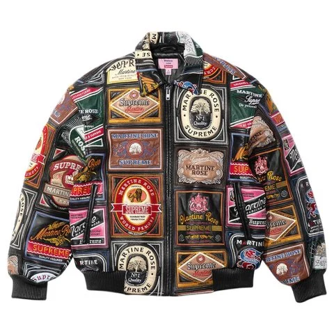Supreme®/Martine Rose Patchwork Labels Leather Jacket